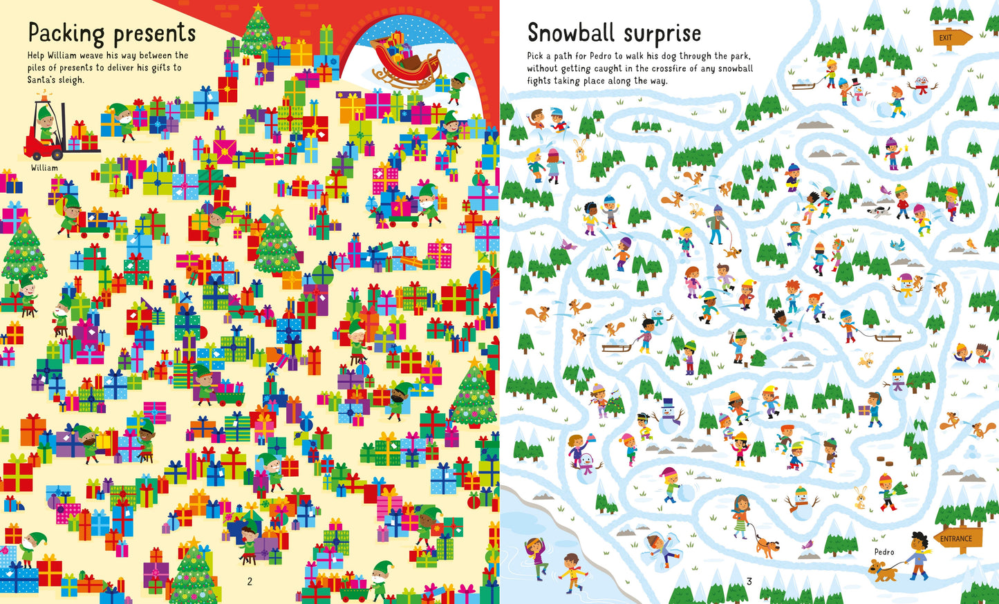 Usborne Book & Jigsaw: Christmas Maze (300 piece puzzle)