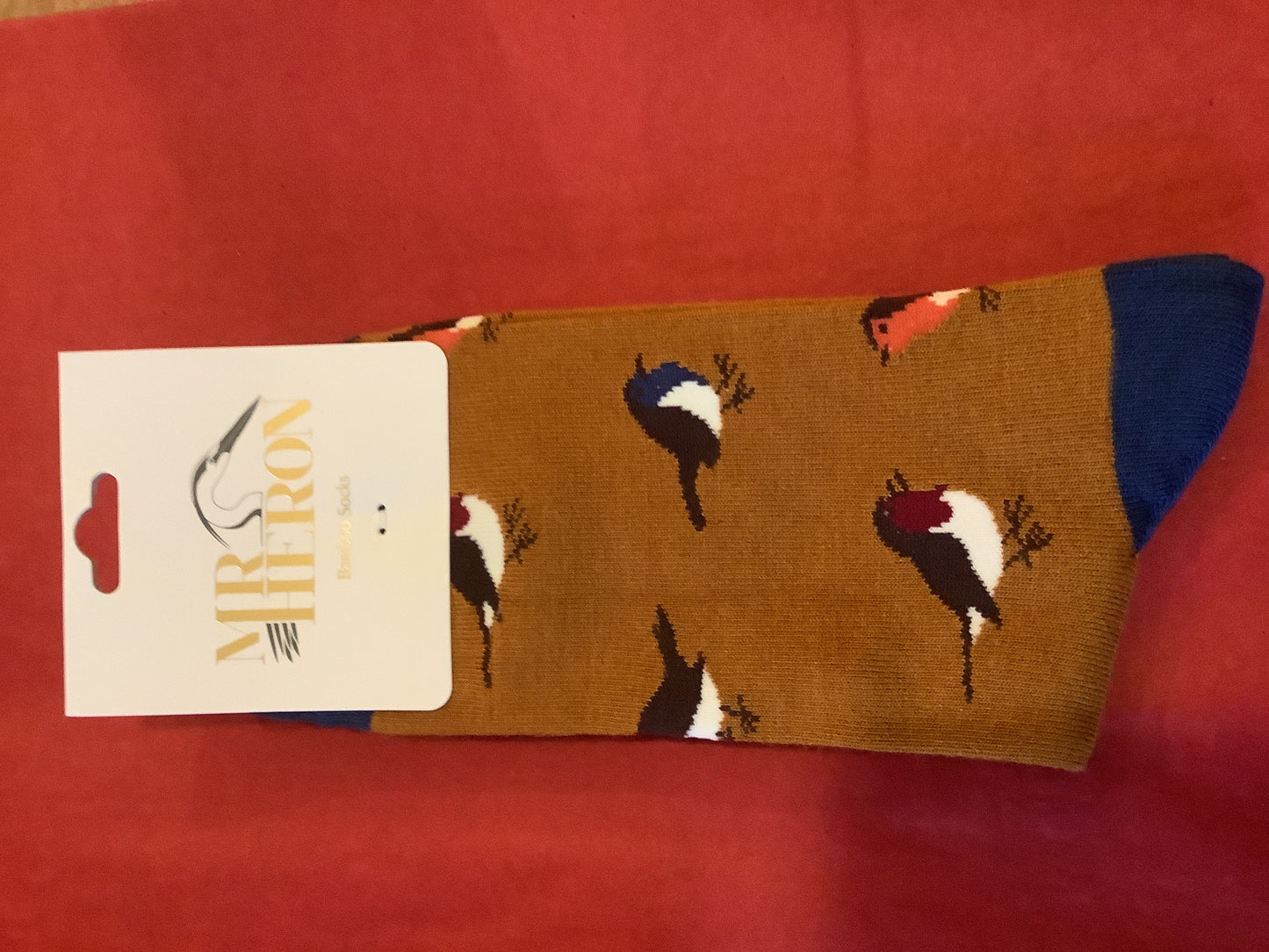 Mr Heron Socks Robin Ochre