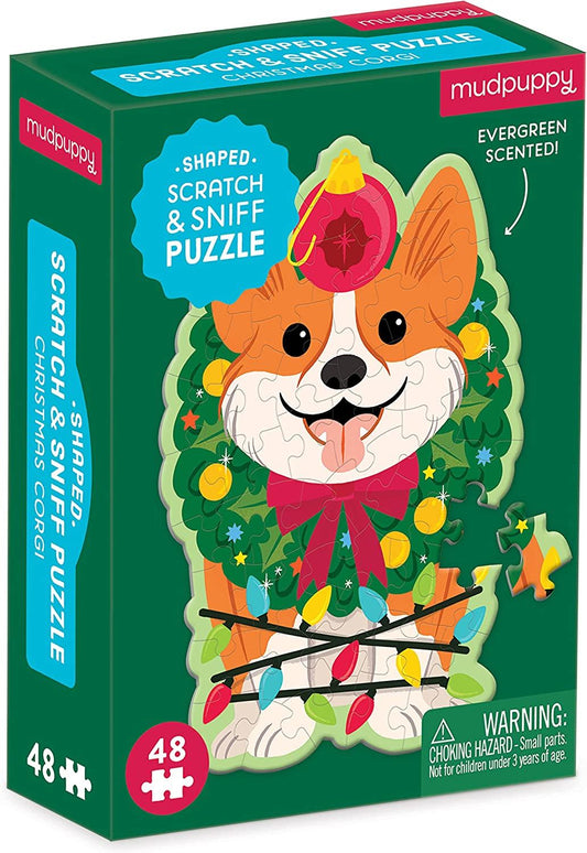 Christmas Corgi: Scratch and Sniff Jigsaw Puzzle