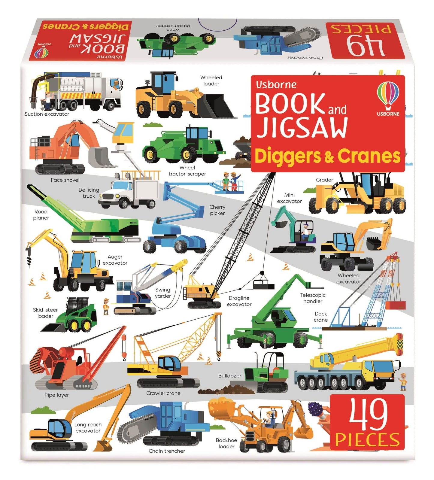 Book & Jigsaw - Diggers and Cranes