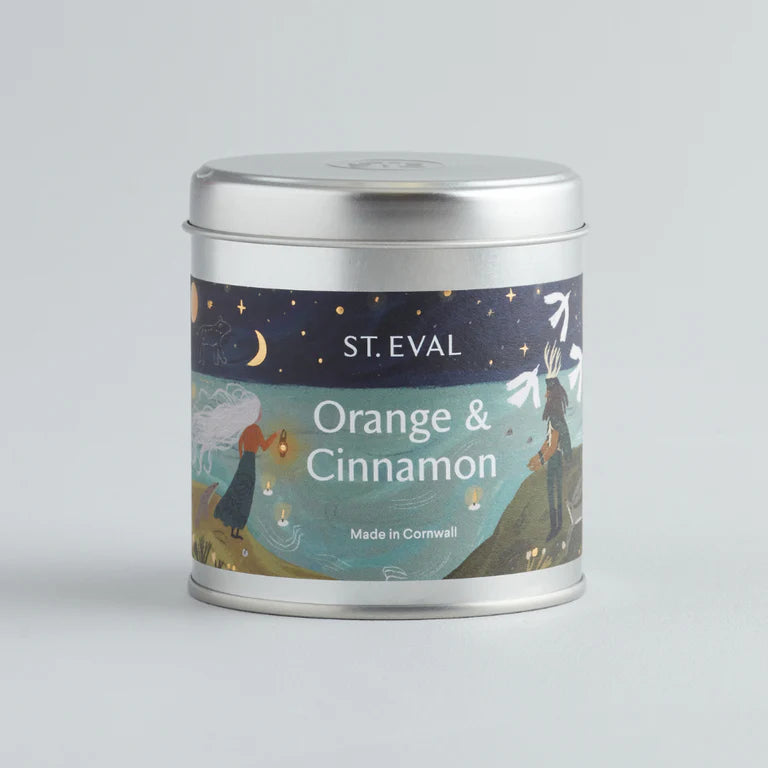 Orange & Cinnamon Candle - Christmas Tin - St Eval