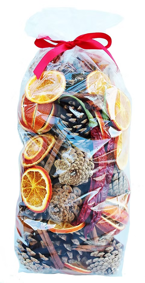 Orange & Cinnamon Cone in Clear Bag