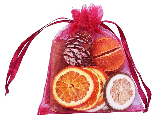 Organza Fruit Bag - Burgundy