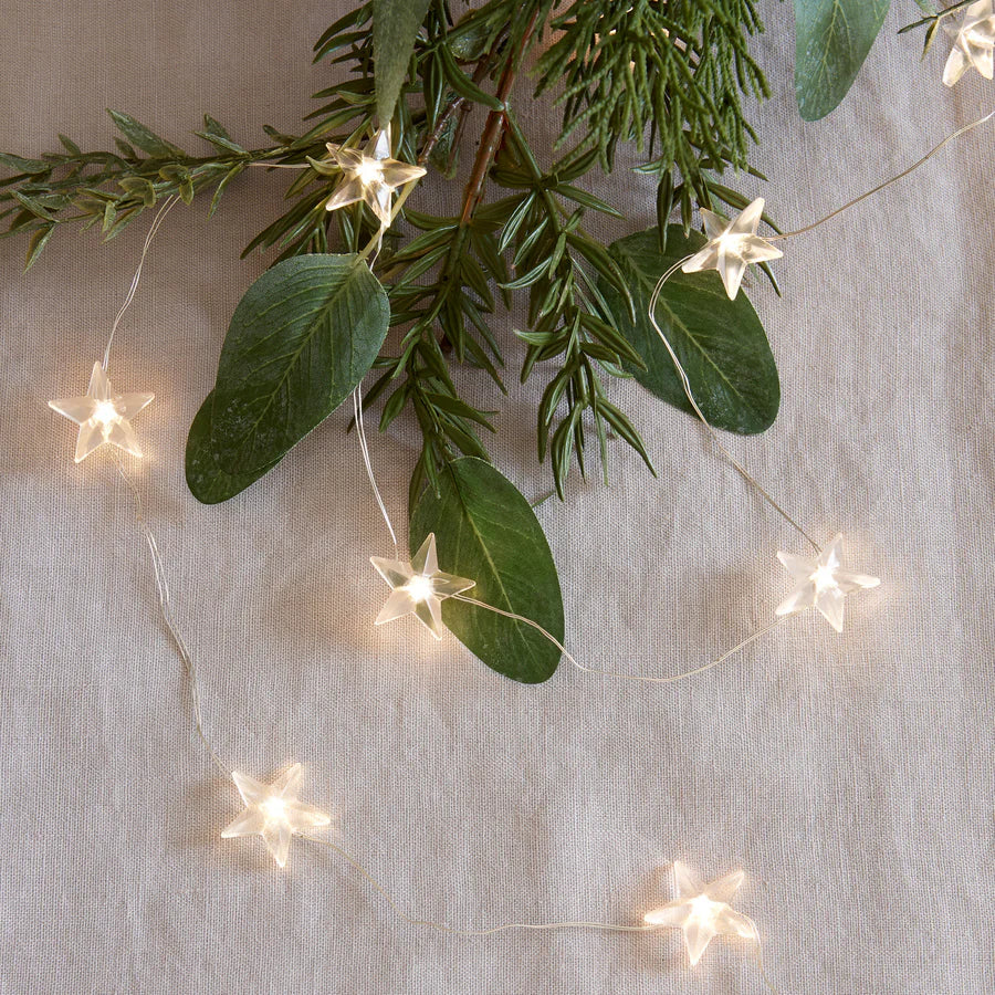 50 Warm White Star Micro Fairy Lights