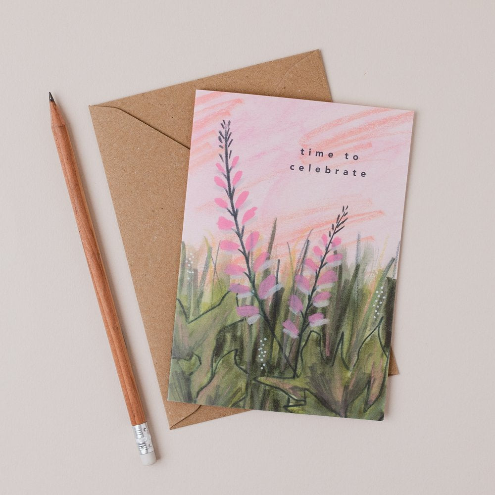 Time to Celebrate Pink Flowers - Joy Jen Studio