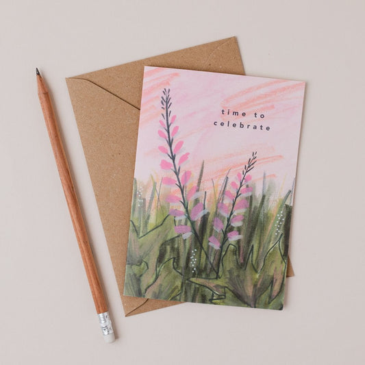 Time to Celebrate Pink Flowers - Joy Jen Studio