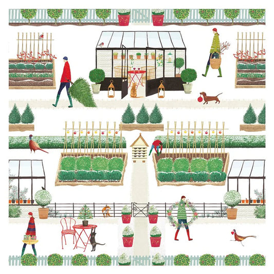 Gardening in the Snow, Christmas Charity Cards (Pack of 6)