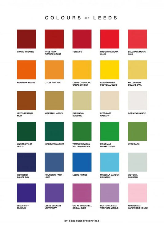 Colours of Leeds A4 Print