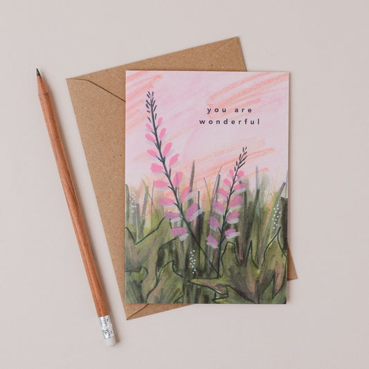 You Are Wonderful Pink Flowers - Joy Jen Studio