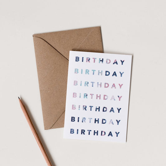 Happy Birthday Pink Blue Block - Joy Jen Studio