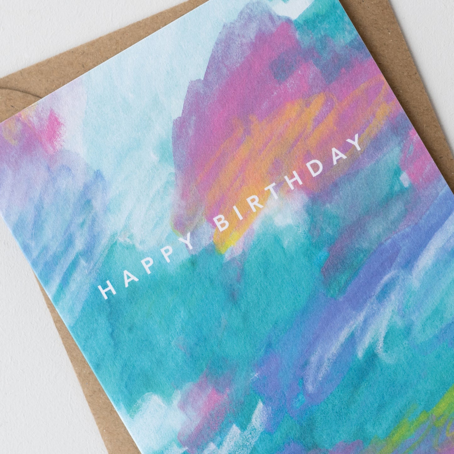 Happy Birthday Turquoise Wash - Joy Jen Studio