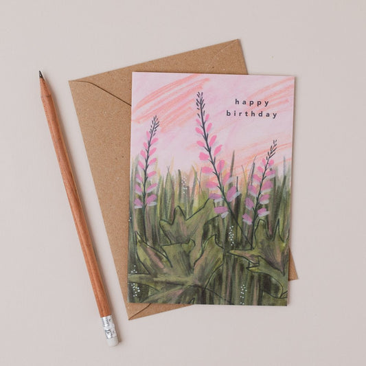 Happy Birthday Pink Flowers - Joy Jen Studio