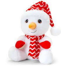 20cm Keeleco Snowman with hat & scarf