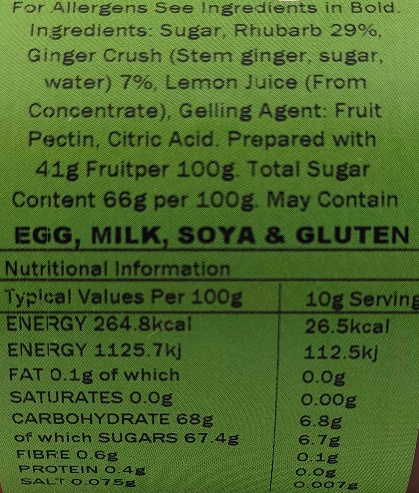 Harewood Rhubarb & Ginger Jam 340g