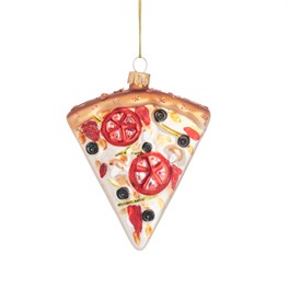 Pizza Slice with Olives Shaped Bauble