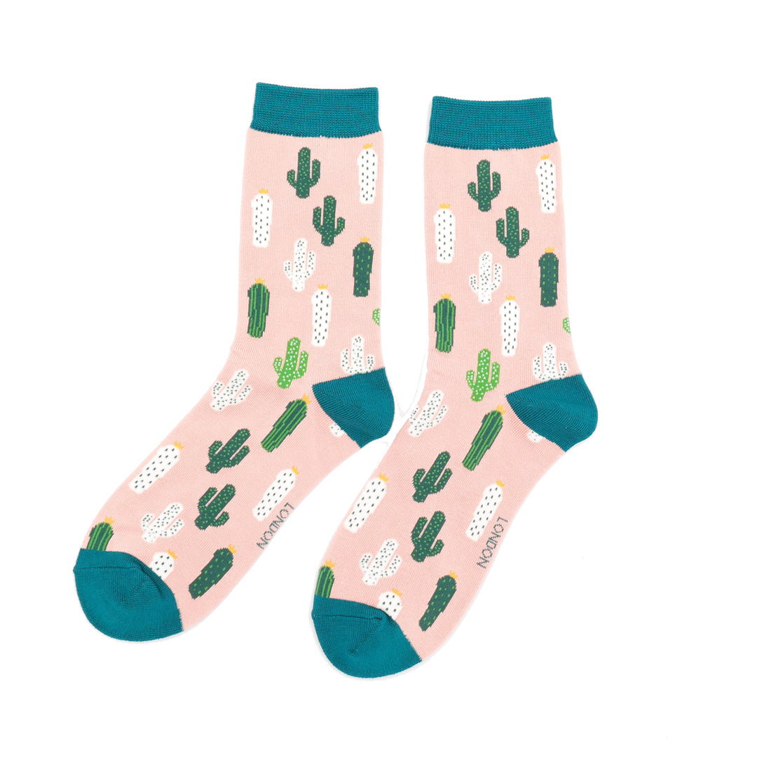 Prickly Pair Socks, Dusky Pink