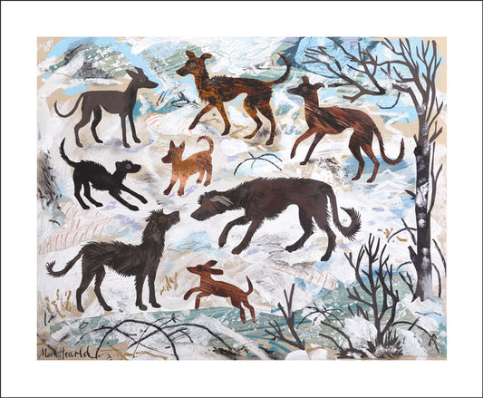 Hounds in the Snow Card