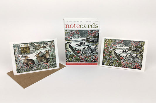 Holly Hedge & We Three Hares Notecard Pack