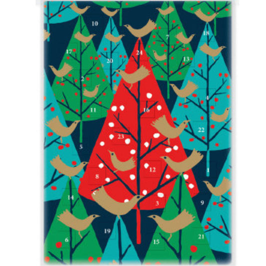 Brilliant Birds Advent Calendar Card