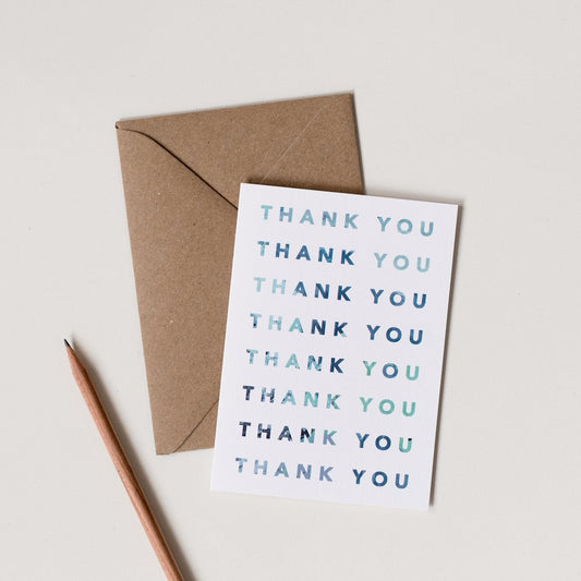 Thank You Blue Block Letter - Joy Jen Studio