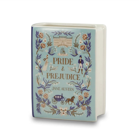 Pride & Prejudice Ceramic Book Vase - 14cm