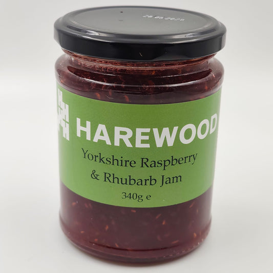 Harewood Yorkshire Raspberry and Rhubarb Jam 340g
