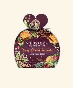 Christmas Wreath - Heart Guest Soaps - 3 Pack
