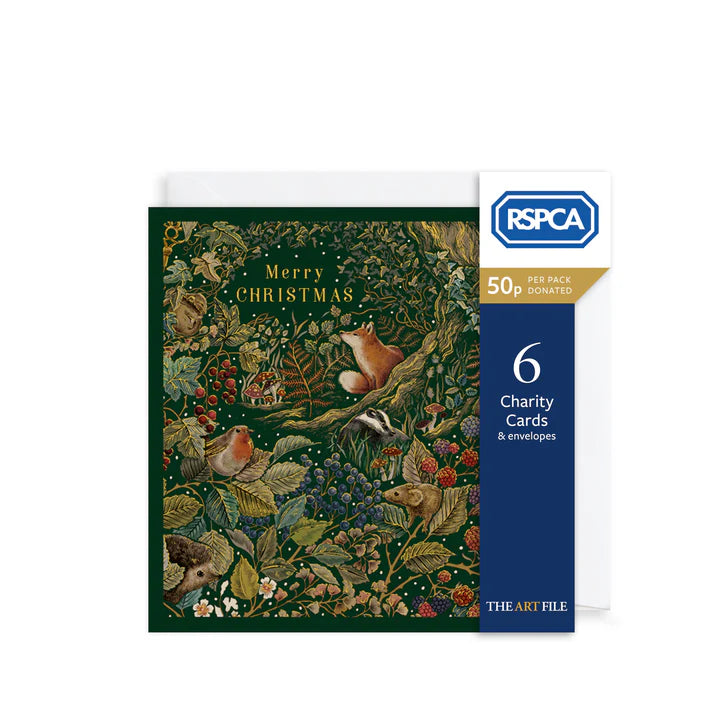 Secret Garden, RSPCA Christmas Charity Cards (Pack of 6)