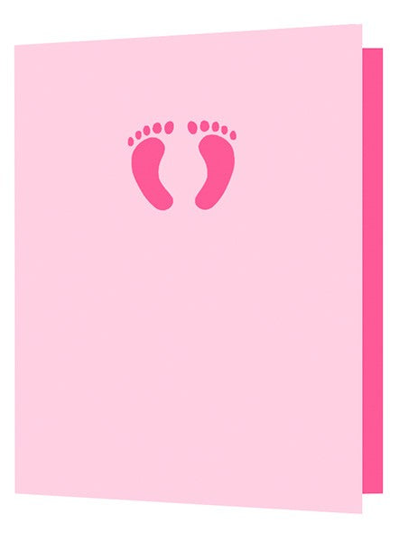 Baby's Feet Pink Mini Card