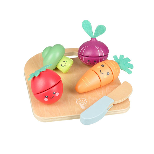 Happy Wooden Veggies - Cutting Veg