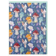 Happy Birthday Mushrooms - Raspberry Blossom