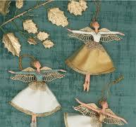 Cream/Gold/Green Resin/Fabric Fairy Decoration 13cm (3 assorted)