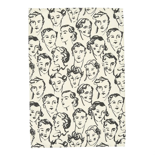 Luke Edward Hall X NPG Faces Tea Towel