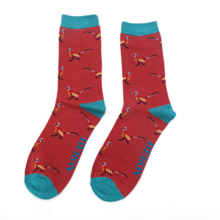 Mr Heron Socks - Pheasants Oxblood