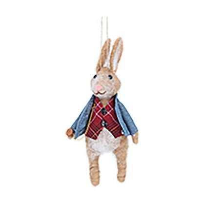 Mixed Wool Dressed Rabbit Hanging Decoration