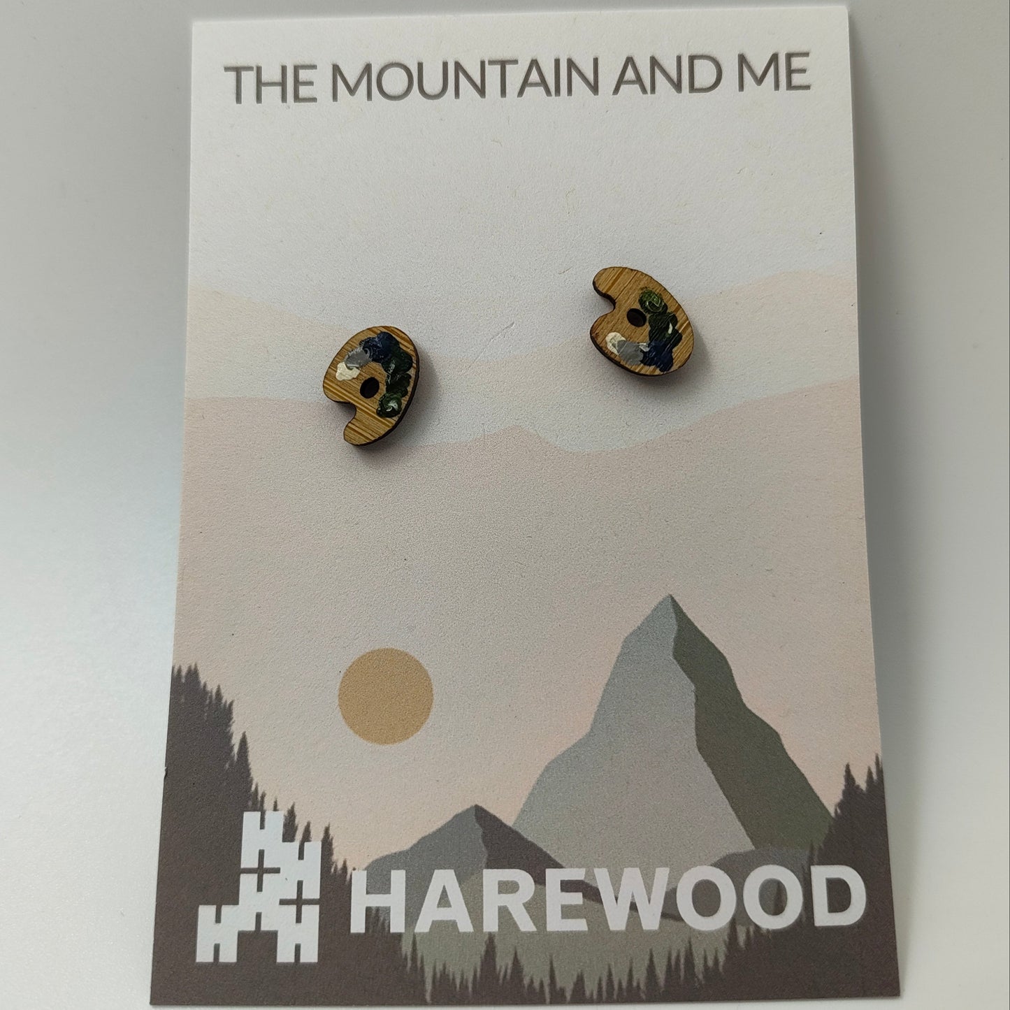 JMW Turner Palette Stud Earrings - Blues