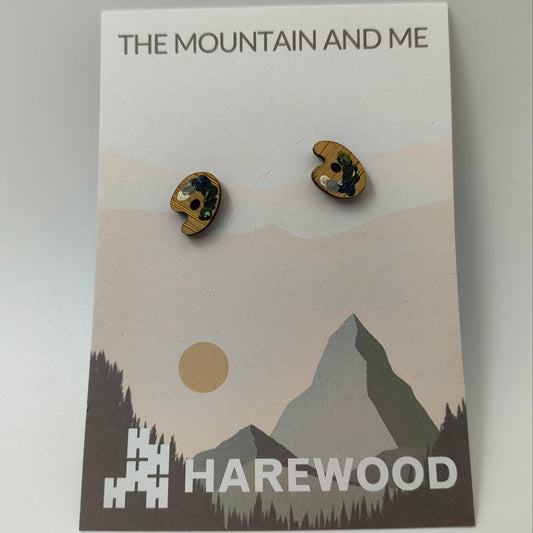 JMW Turner Palette Stud Earrings - Blues