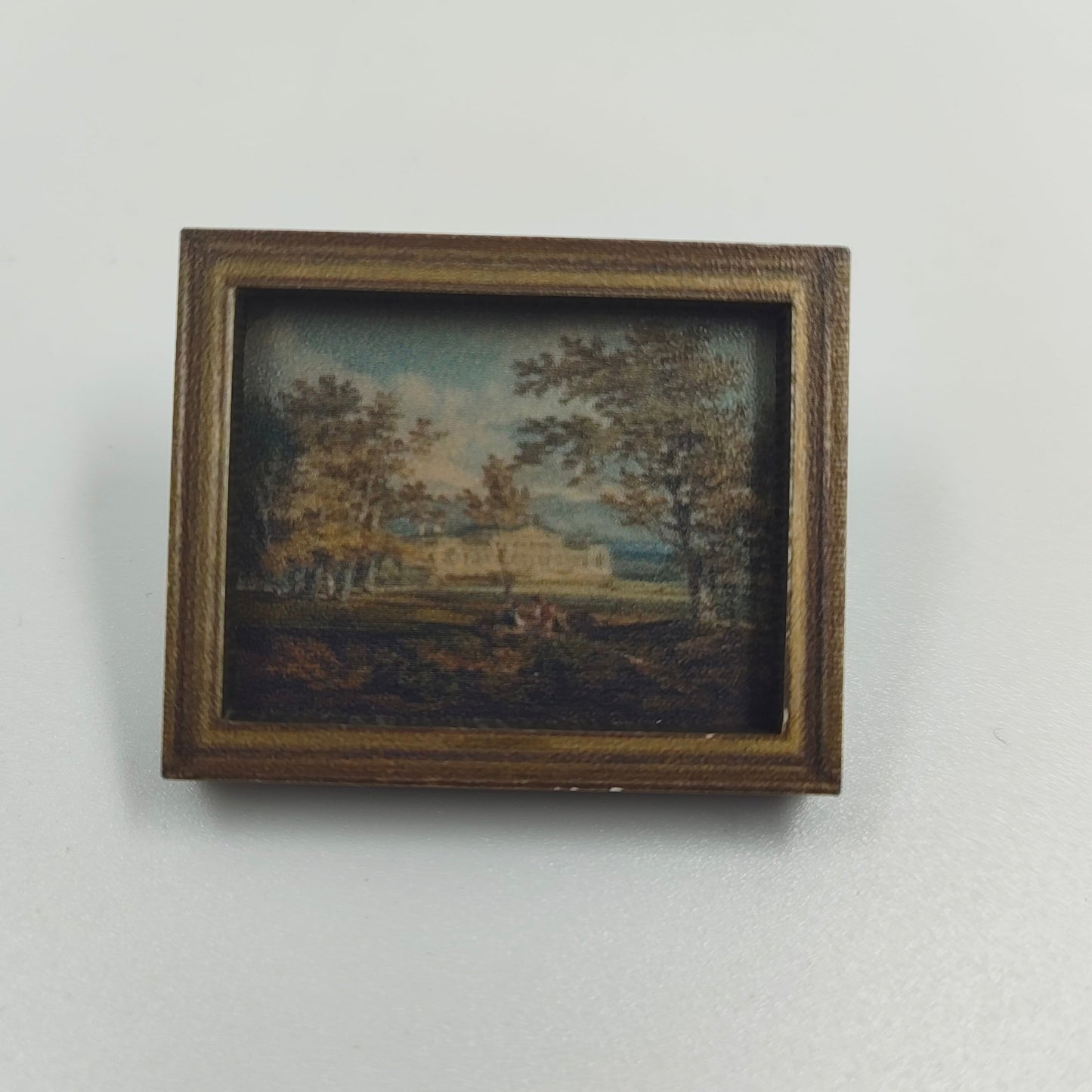 Wooden Pin Badge - Harewood House from the North East by JMW Turner