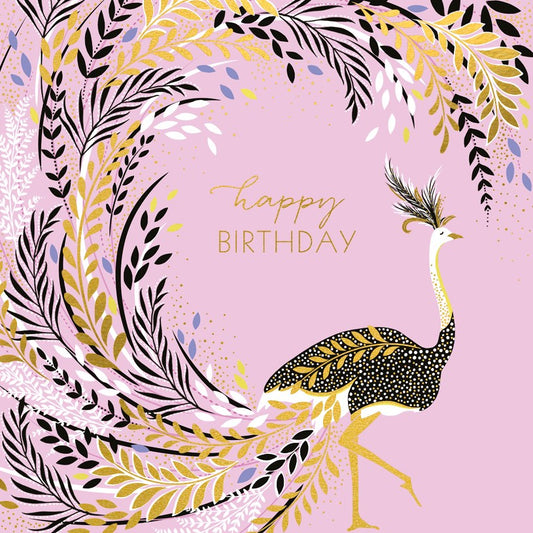 Ostrich and Gold Feathers - Sarah Miller