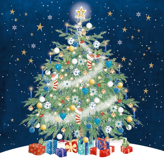 Decorated Christmas Tree, Charity Cards (Pack of 6)