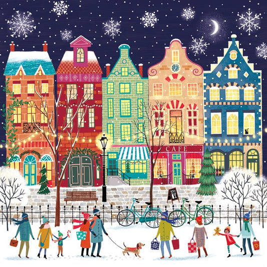 Townhouses at Christmas Charity Cards (Pack of 6)