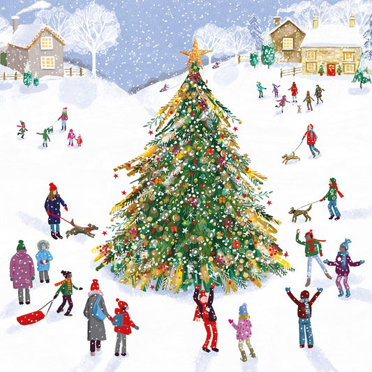 Village Christmas Tree Charity Cards (Pack of 6)