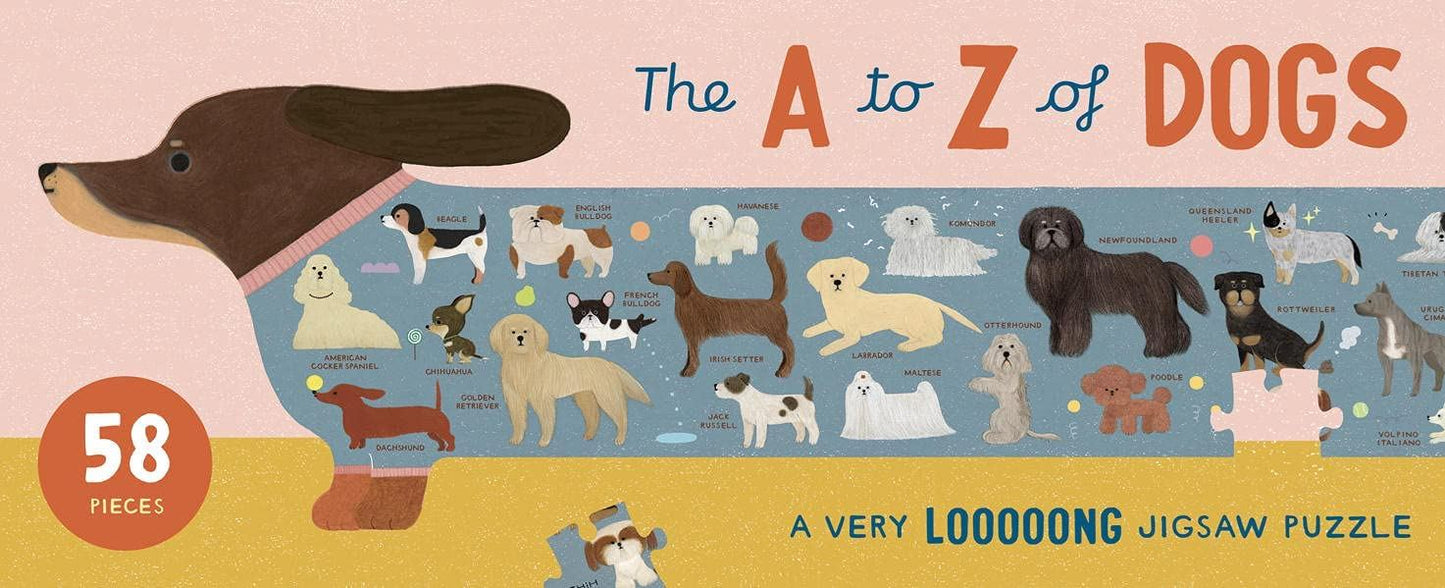 A to Z of Dogs Jigsaw Puzzle - 58 Pieces