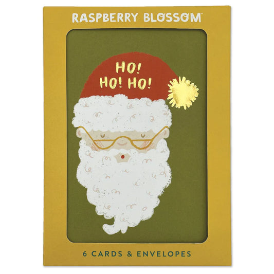 'Ho! Ho! Ho! & warm Christmas wishes' card set