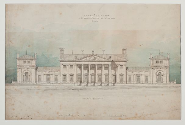 Charles Barry Harewood House Plan Print