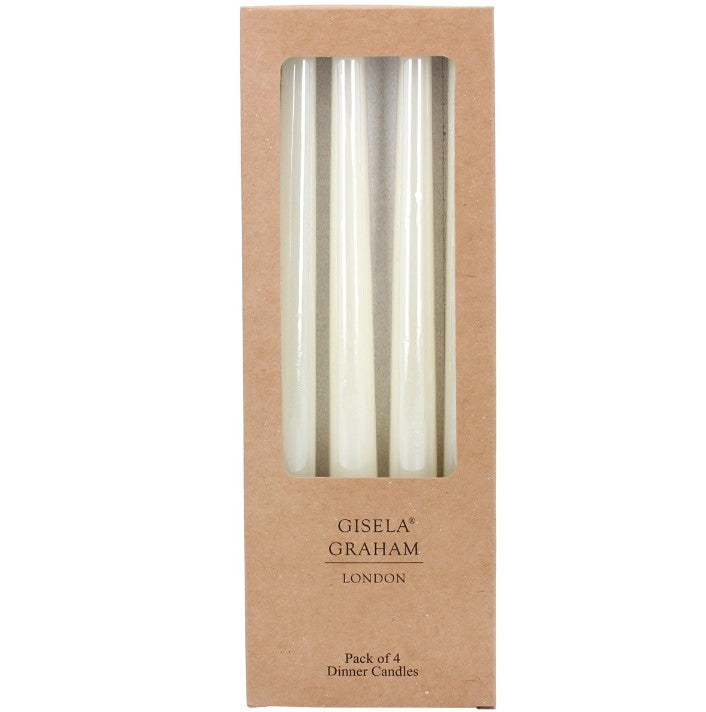 Cream Dipped Wax Taper Candle, Pack/4