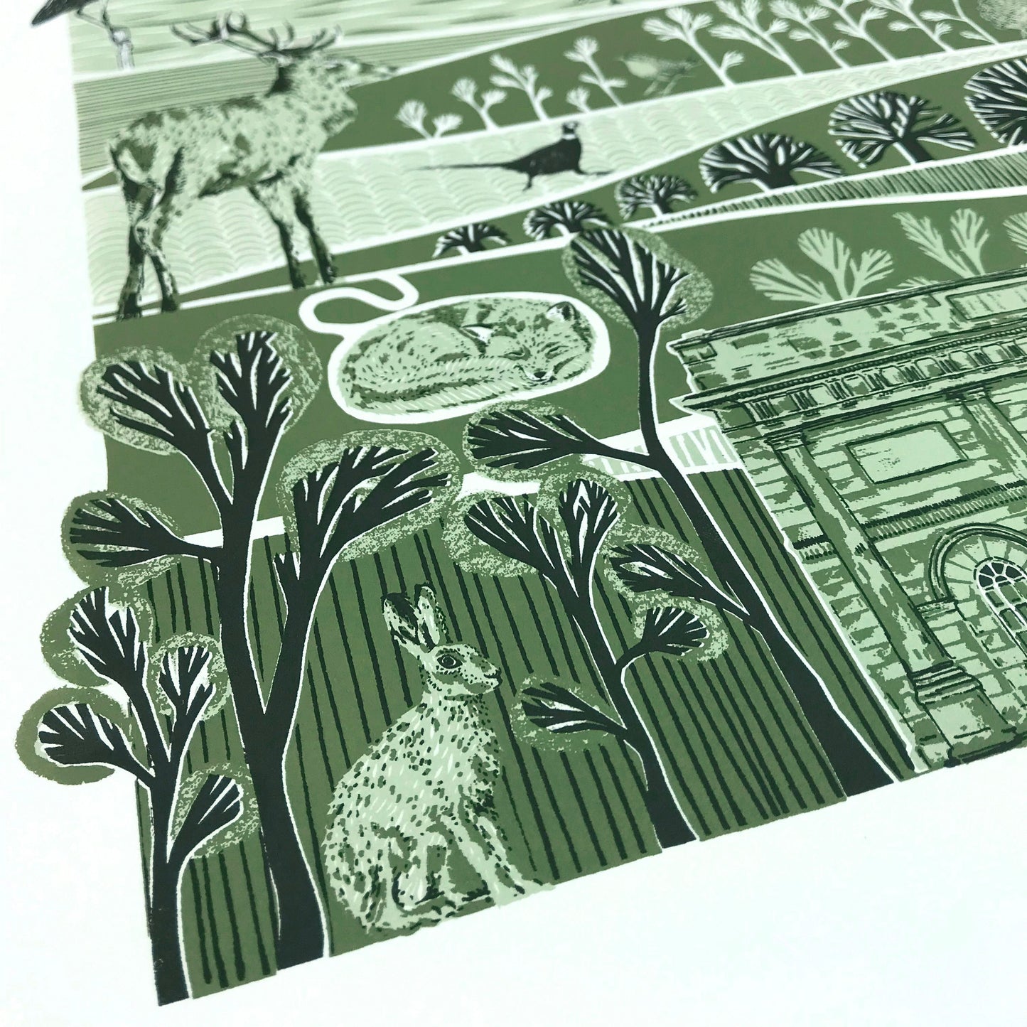 Folded Forest Harewood House Limited Edition Screen Print