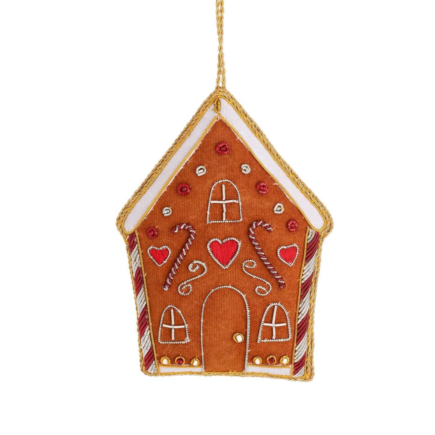 Gingerbread House Zari Wire & Fabric Decoration