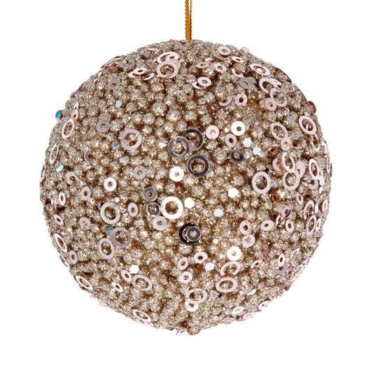 Glittered Gold Sequin Bauble