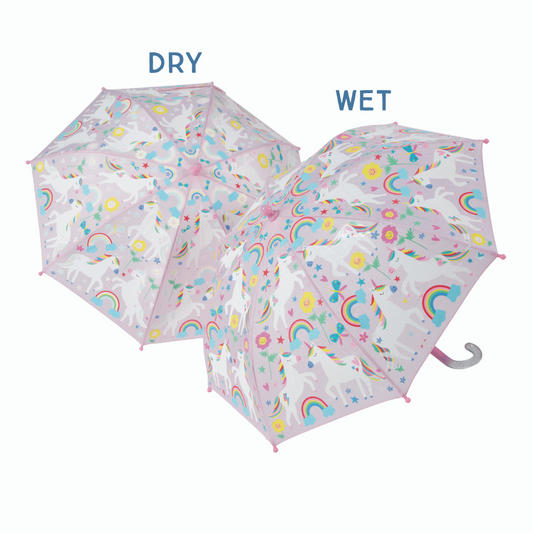 Colour Changing Umbrella - Rainbow Unicorn